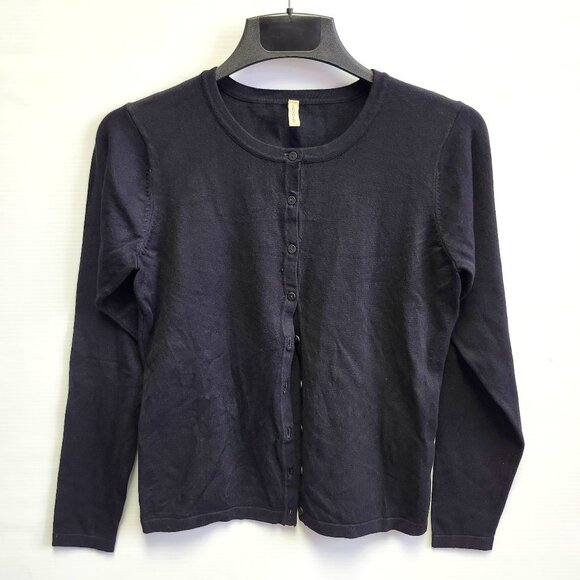 Soya Concept Women's Black Button Up Long Sleeved Cardigan Size M - Picture 1 of 7
